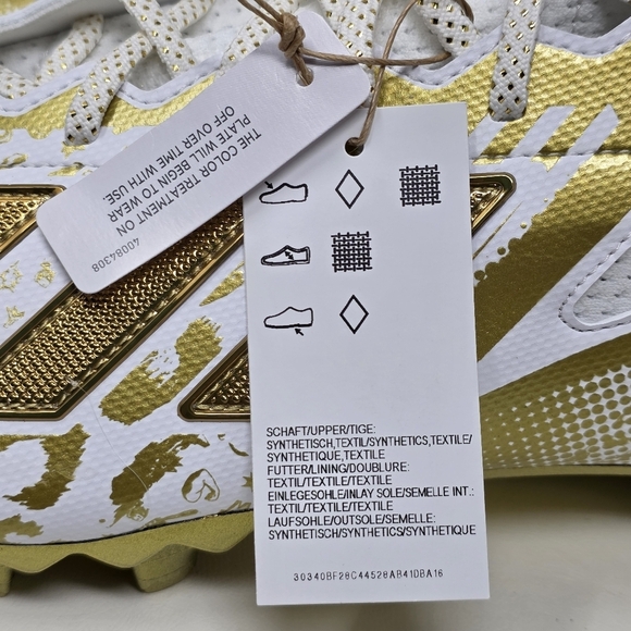 adidas Mens 15 Freak 23 7v7 SMU Football Cleats White Gold Metallic HP2442 NEW - Picture 12 of 12
